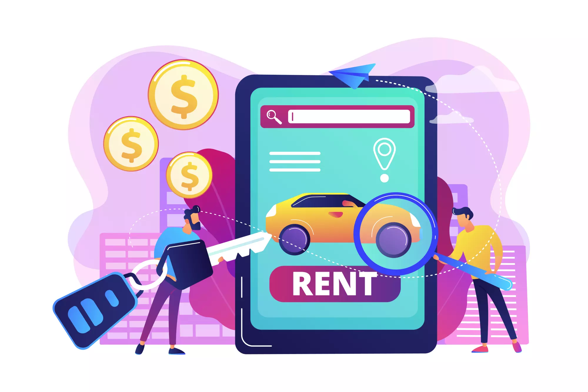 Rent your car at a fair price. Get started with us today.